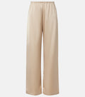 mid-rise satin wide-leg pants